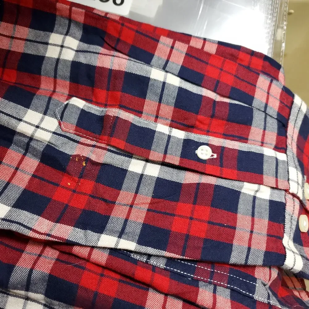 Banana Republic Plaid Standard Fit Button Up Shirt Size L
